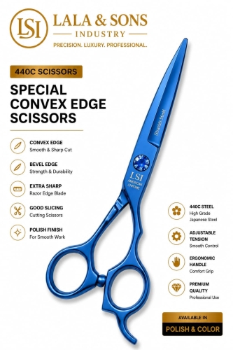 Special Convex Edge Scissor Blue