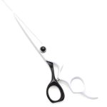 Lala and Sons Professional Razor Scissors – White & Black with Adjustable Tension Screw
