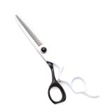 Lala and Sons Professional Razor Scissors – White & Black with Adjustable Tension Screw - Image 3