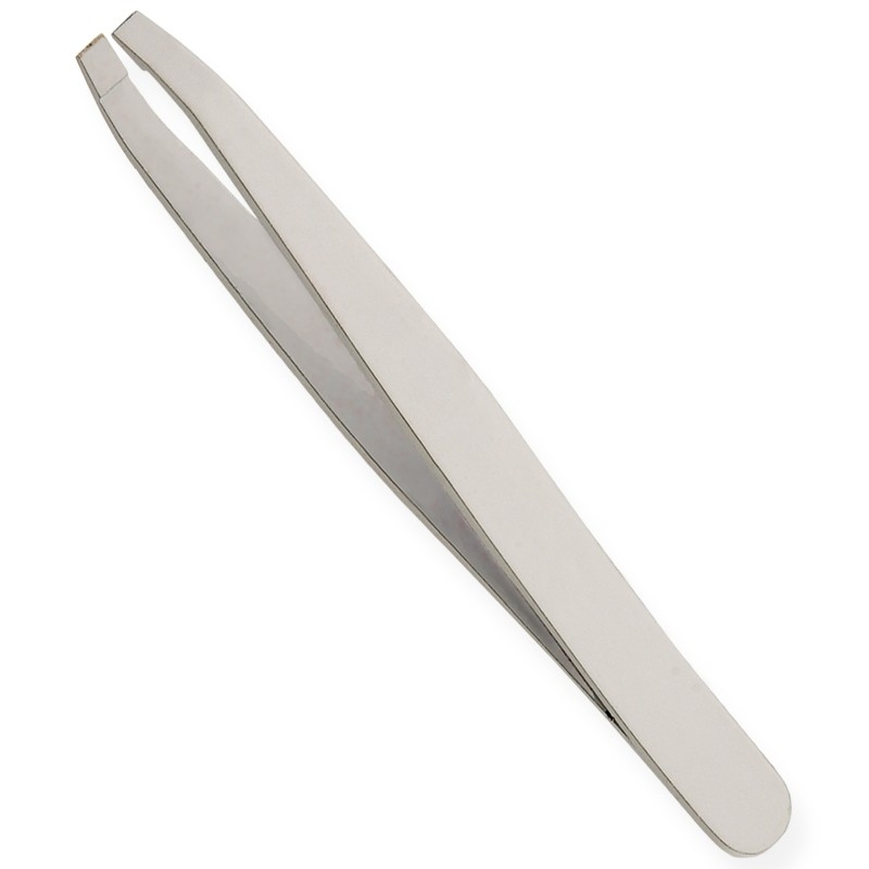 Eyebrow Silver Tweezer_ (3) Eyebrow Tweezers – Classic Stainless Steel - Image 1